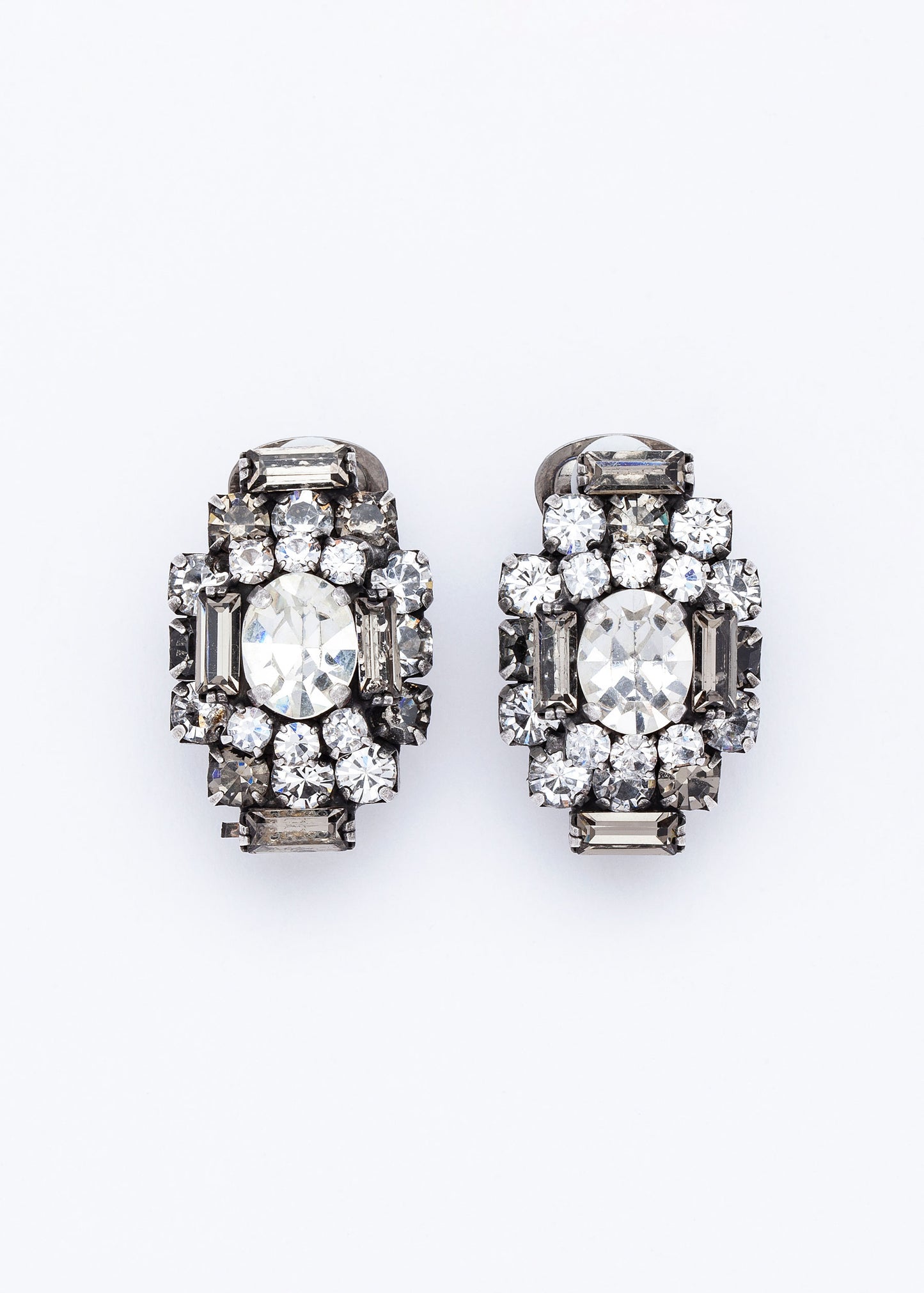 Grace rhinestone clip earrings